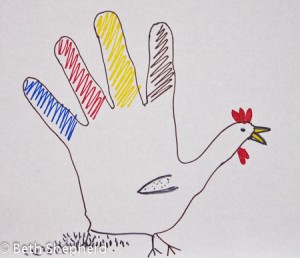 Hand-drawn turkey, Thanksgiving 