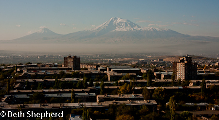 Mt. Ararat from Yerevan, Armenia