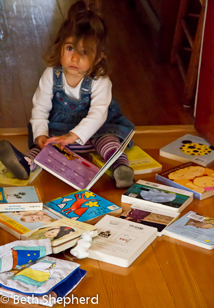A baby and her books 7