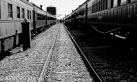 Train on the tracks at Strasburg Rail Road