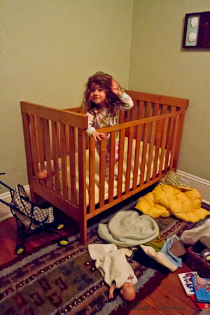 Everything out of the crib