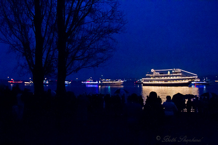 Seattle Christmas ships at Madison Park beach