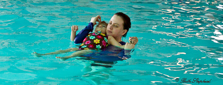 Little swimmer on her back