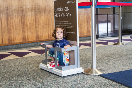 Carry on with toddler 4
