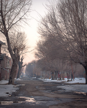 Gyumri foggy morning