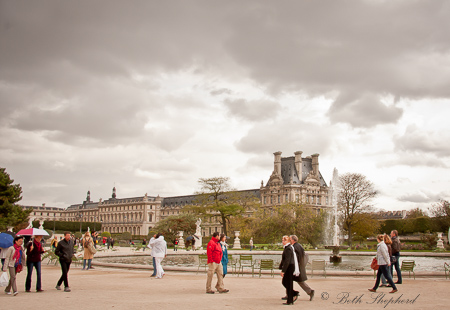 Tuileries on a gray day