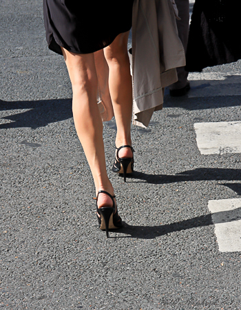 Heels in Paris from behind