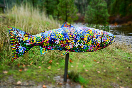 Art fish by the Wenatchee River