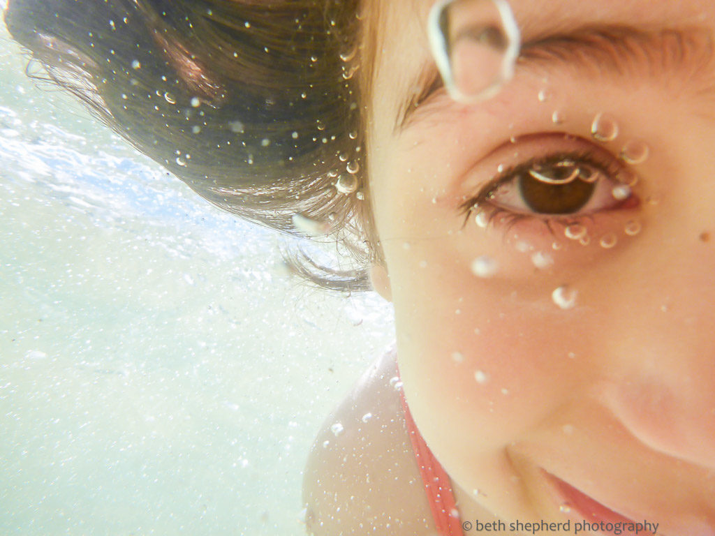 daughter underwater